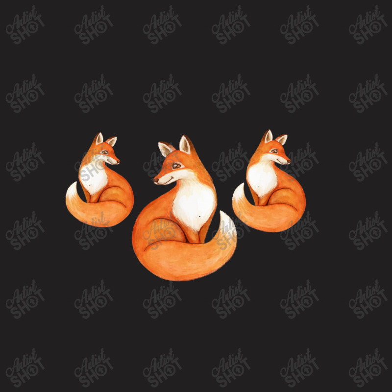 Three Little Foxes In Fox Family I Gift T-Shirt by Bettercallsaul | Artistshot