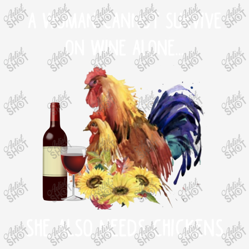 A Woman Can't Not Survive On Wine Alone She Also Needs Chickens Youth 3/4 Sleeve | Artistshot