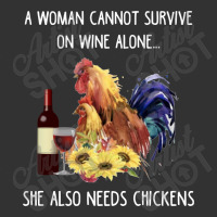 A Woman Can't Not Survive On Wine Alone She Also Needs Chickens Baby Bodysuit | Artistshot