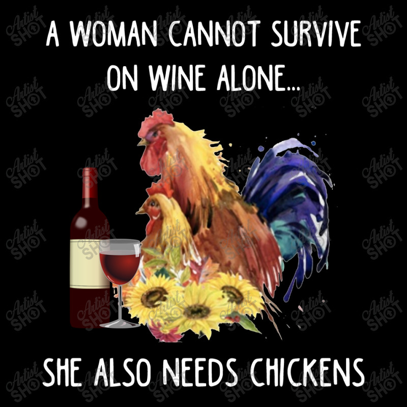 A Woman Can't Not Survive On Wine Alone She Also Needs Chickens Youth Zipper Hoodie | Artistshot