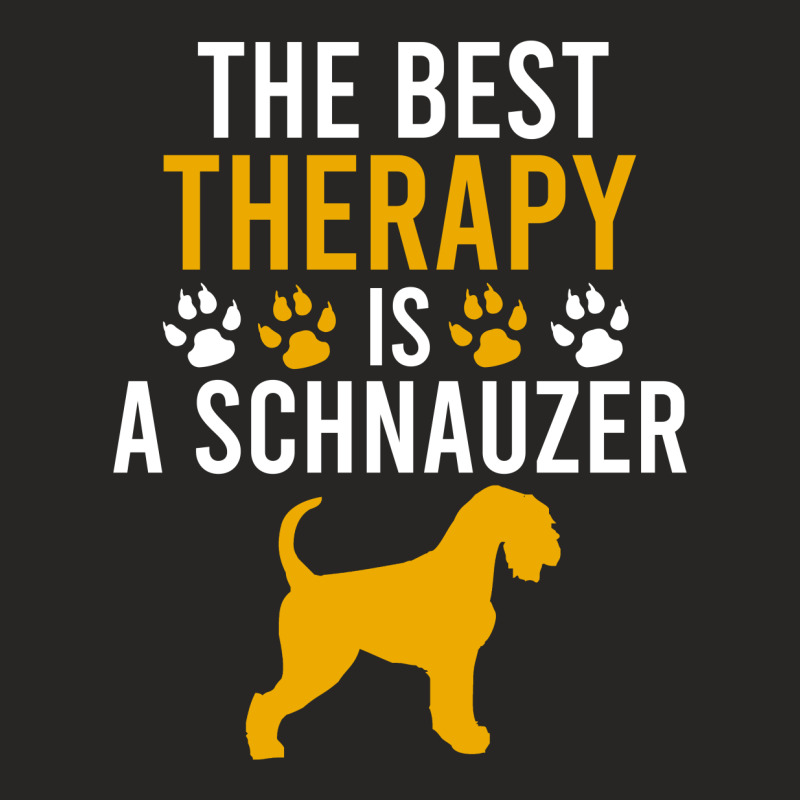 The Best Therapy Is A Schnauzer Ladies Fitted T-Shirt by Cypryanus | Artistshot