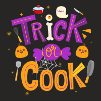 Trick Or Cook Funny Trick Or Treating Chef Cooking Halloween T Shirt Ladies Fitted T-shirt | Artistshot