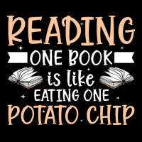 Reading T  Shirt Reading One Book Is Like Eating One Potato Chip T  Sh V-neck Tee | Artistshot