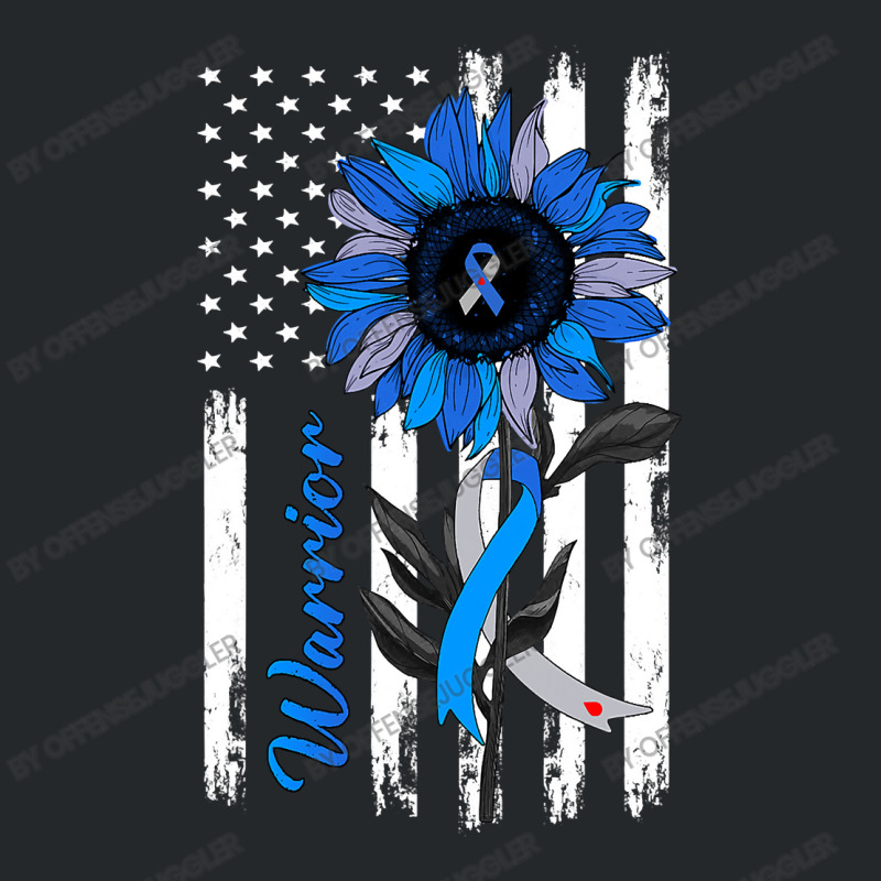 Diabetes Diabetic Warrior Sunflower American Flag 1 Diabetes Awareness Crewneck Sweatshirt by offensejuggler | Artistshot