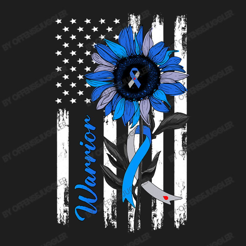 Diabetes Diabetic Warrior Sunflower American Flag 1 Diabetes Awareness Classic T-shirt by offensejuggler | Artistshot