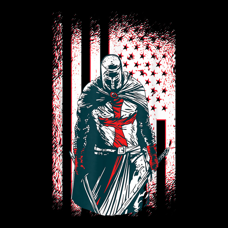 Jesus Crusader Warrior, Vintage American Flag Knight Templar T Shirt Lightweight Hoodie | Artistshot