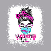 Masked And Vaccinated Nurse Life Messy Bun Registered Nurse T Shirt Youth 3/4 Sleeve | Artistshot