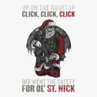 Santa Claus On The Rooftop Funny Tactical Safety Christmas T Shirt Ladies Fitted T-shirt | Artistshot