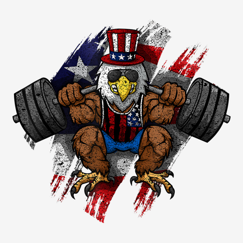 American Flag Muscular Bald Eagle Bike Flexing Uncle Sam T Shirt Classic T-shirt | Artistshot