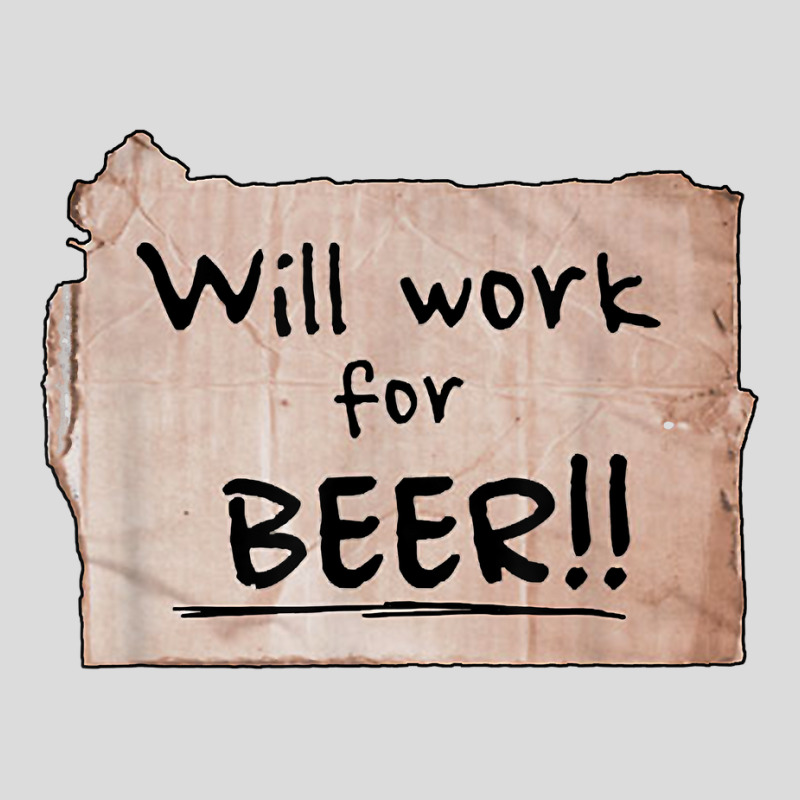 Will Work For Beer   Cardboard Sign 848 0 T Shirt Men's Polo Shirt by KretschmerBridge | Artistshot