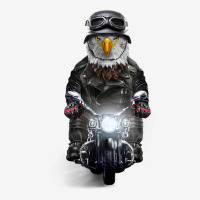 Bald Eagle Riding Motorcycle   T Shirt Fanny Pack | Artistshot