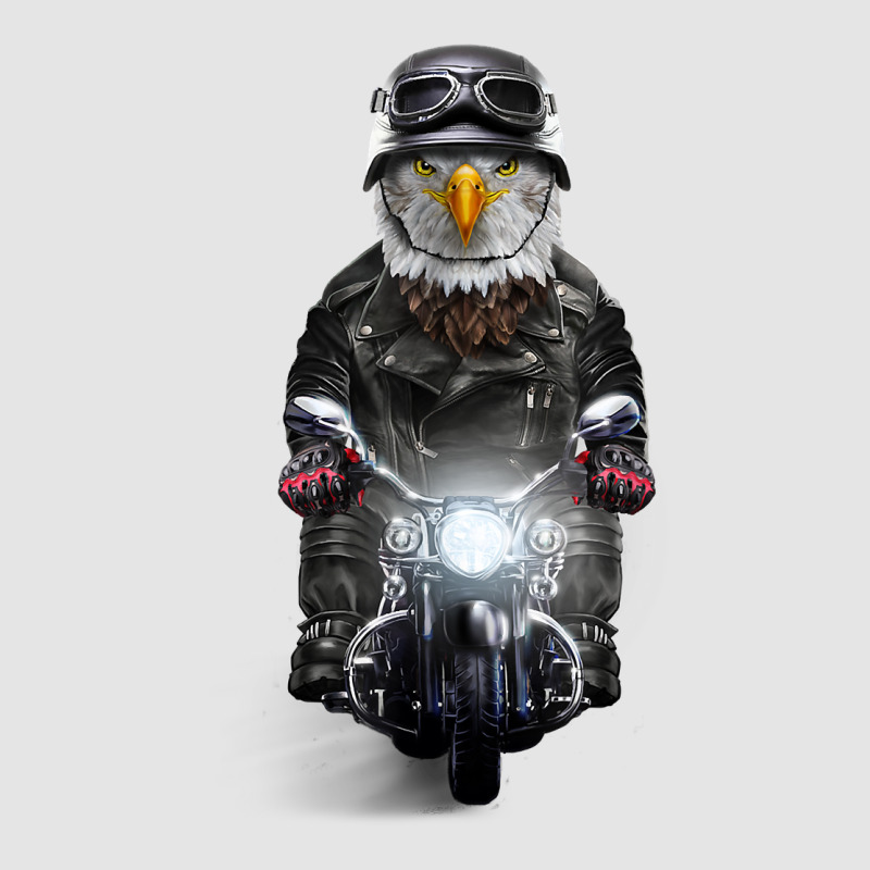 Bald Eagle Riding Motorcycle   T Shirt Medium-length Apron | Artistshot