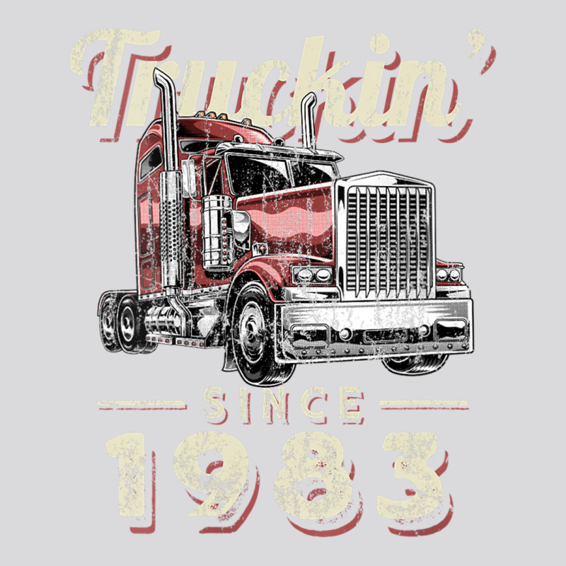 Womens Truckin Since 1983 Trucker Big Rig Driver 39th Birthday V Neck Women's Triblend Scoop T-shirt by saldeenshakir | Artistshot