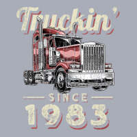 Womens Truckin Since 1983 Trucker Big Rig Driver 39th Birthday V Neck Tank Dress | Artistshot