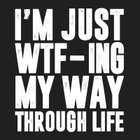 I'm Just Wtf-ing My Way Through Life - Black And White Design Ladies Polo Shirt | Artistshot