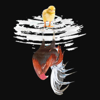 Chick And Rooster Water Reflection T  Shirt Chick And Rooster Water Re Crop Top | Artistshot