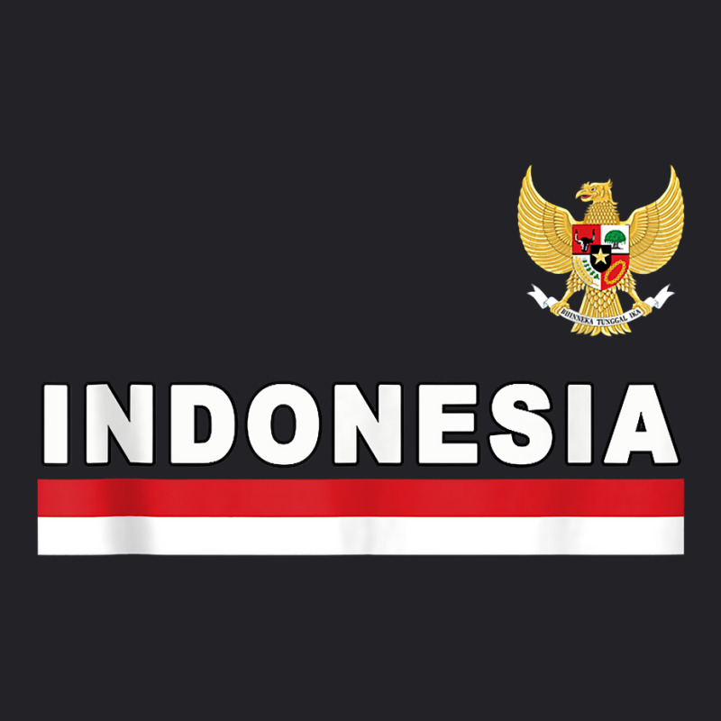 Indonesia Sporty Flag Stripe And Eagle Emblem Design Tank Top Youth Tee | Artistshot