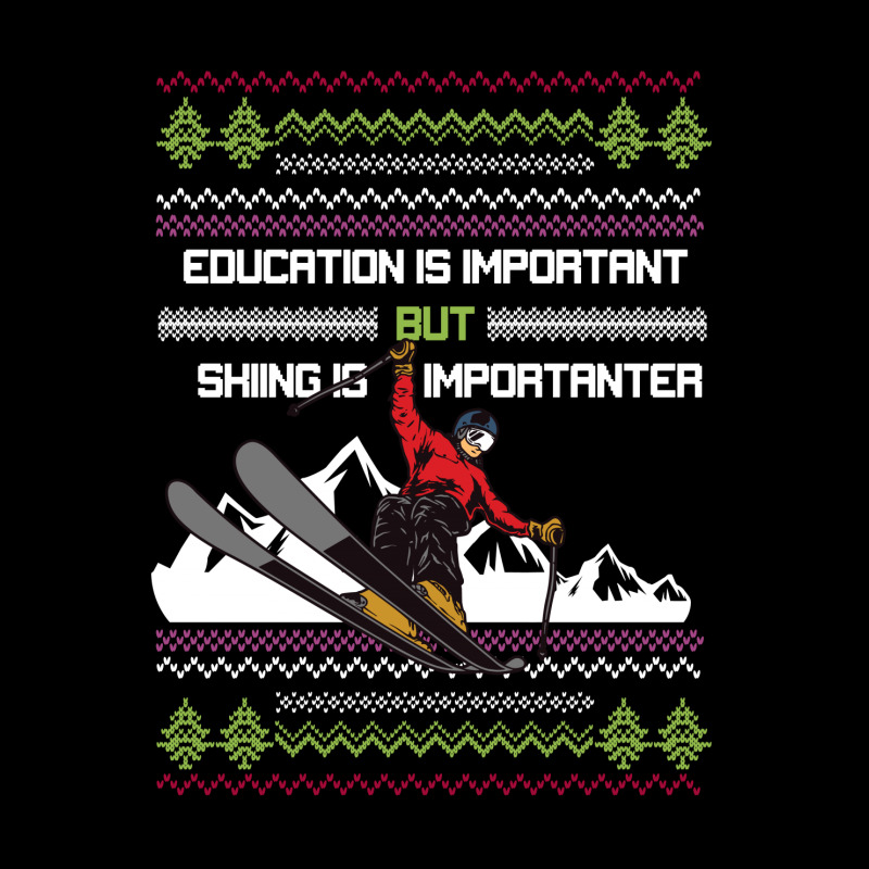 Education Is Important Skiing Lightweight Hoodie | Artistshot