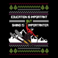 Education Is Important Skiing Men's 3/4 Sleeve Pajama Set | Artistshot