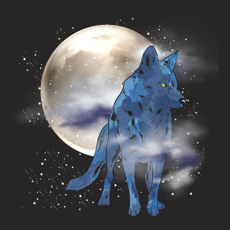 Howling Predator Animal Lover Forest Full Moon Wolf T Shirt Ladies Fitted T-Shirt by jermonmccline | Artistshot