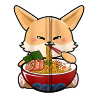 Fennec Cute Fox Eating Ramen Noodle Kawaii Udon Anime Lover Zip Hoodie V-neck Tee | Artistshot