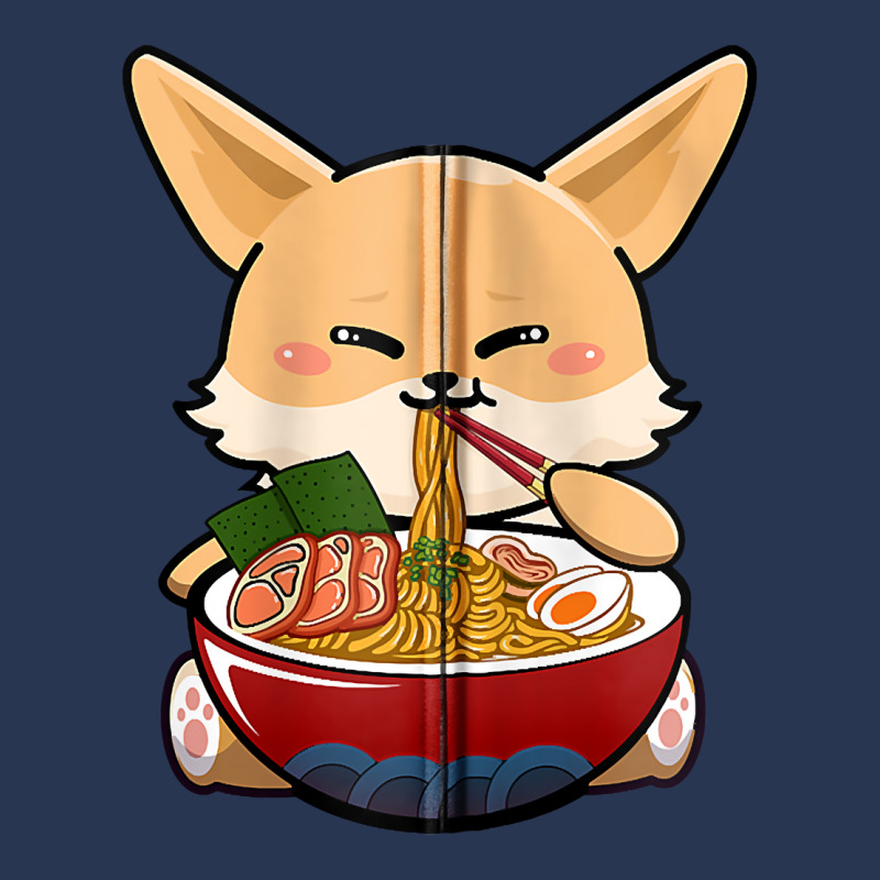 Fennec Cute Fox Eating Ramen Noodle Kawaii Udon Anime Lover Zip Hoodie Men Denim Jacket by Smykowskicalob1991 | Artistshot