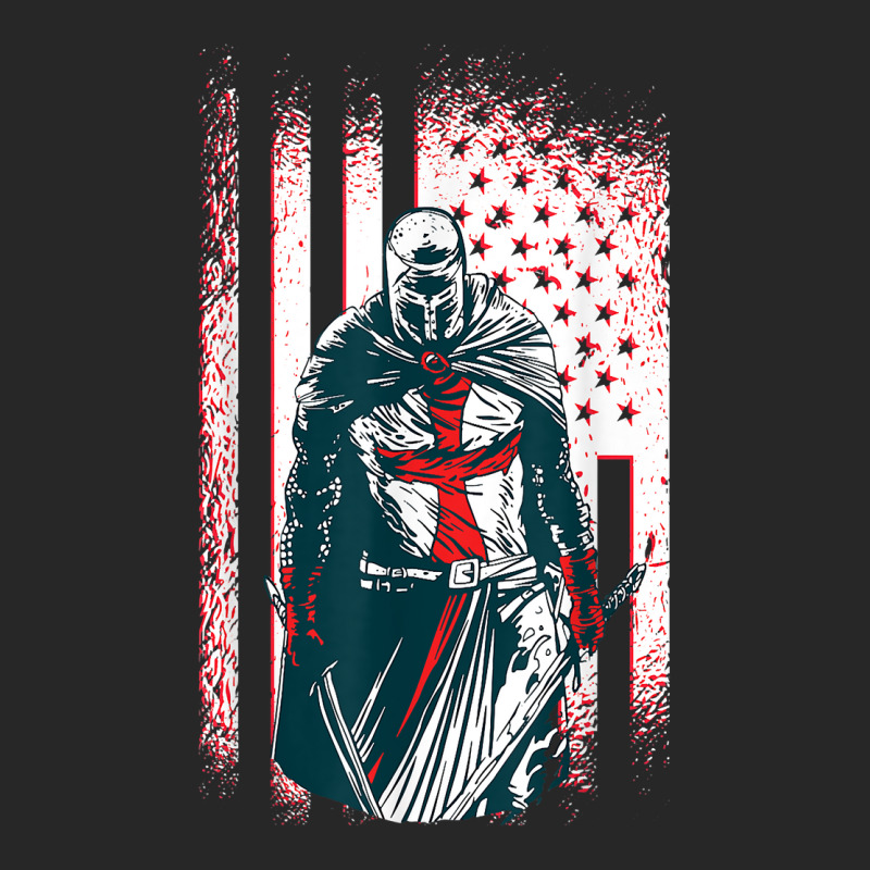 Jesus Crusader Warrior, Vintage American Flag Knight Templar T Shirt Men's T-shirt Pajama Set | Artistshot