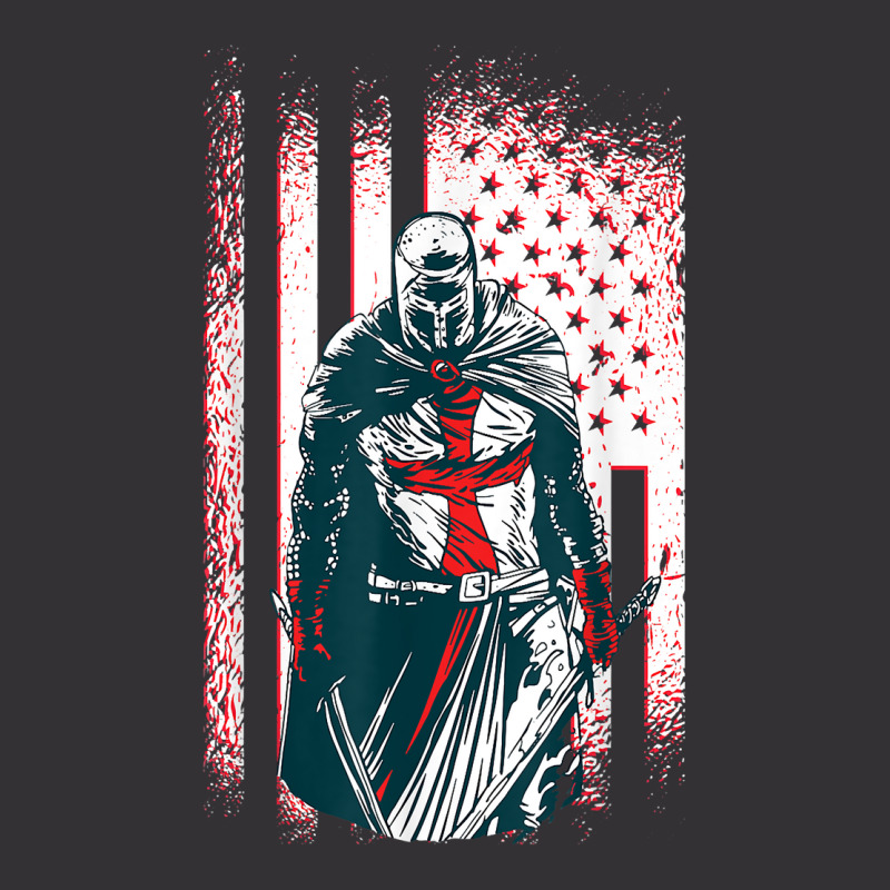 Jesus Crusader Warrior, Vintage American Flag Knight Templar T Shirt Vintage Hoodie And Short Set | Artistshot