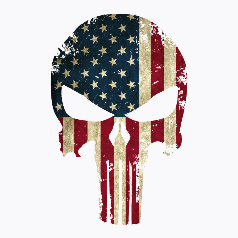 Custom The Punisher American Flag T-shirt By Constan002 - Artistshot