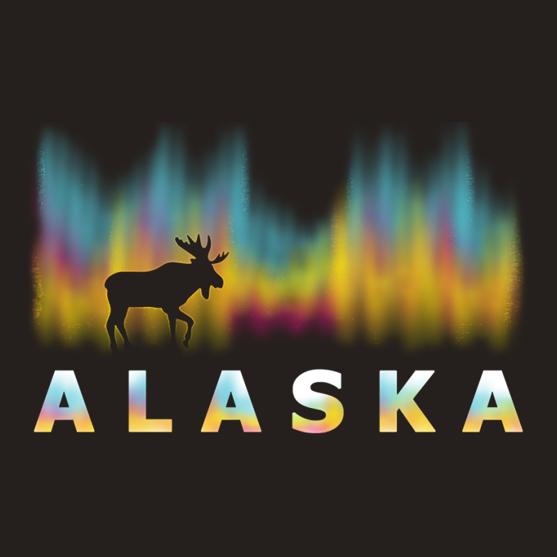 Alaska Reindeer Design With Polar Lights And Moose Pullover Hoodie Tank Top by jermonmccline | Artistshot