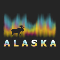 Alaska Reindeer Design With Polar Lights And Moose Pullover Hoodie Unisex Hoodie | Artistshot