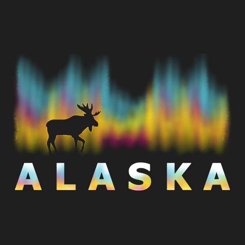 Alaska Reindeer Design With Polar Lights And Moose Pullover Hoodie Classic T-shirt by jermonmccline | Artistshot