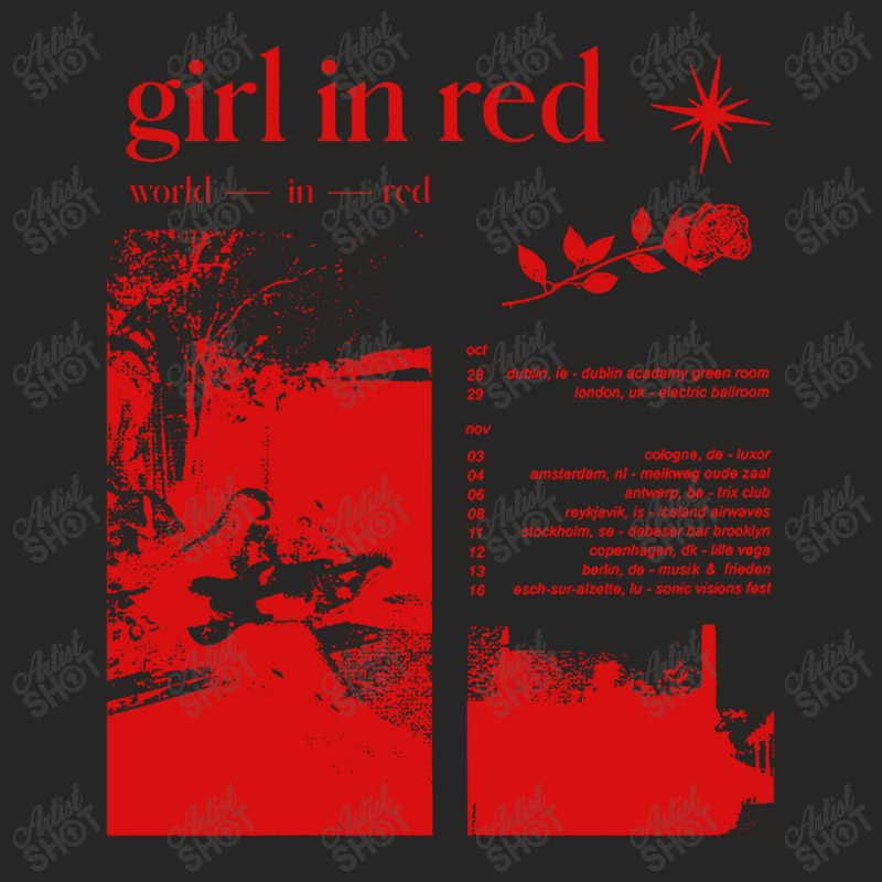 Girl In Red Tour Ladies Fitted T-Shirt by Relaxa | Artistshot