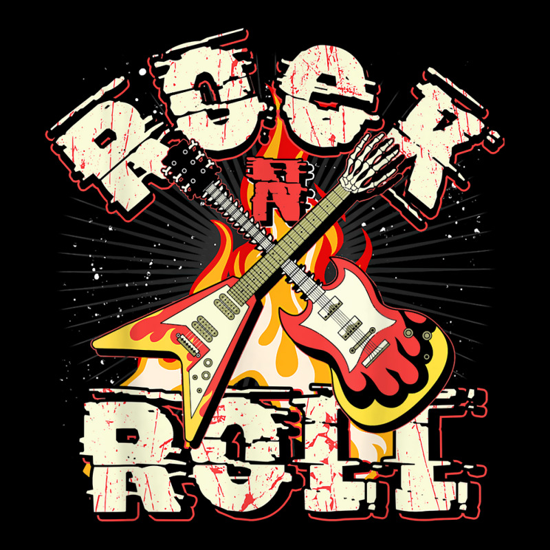 Music Guitar Flames Rock'n'roll Skeleton Musical Instrument T Shirt Zipper Hoodie by naythendeters2000 | Artistshot