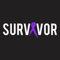 Pancreatic Cancer Survivor Design Gift With Support Ribbon T Shirt T-shirt | Artistshot