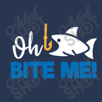 Funny Fishing Quotes Oh Bite Me Men Denim Jacket | Artistshot