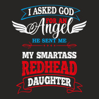 I Asked God For An Angelredhead Daughter Ladies Fitted T-shirt | Artistshot