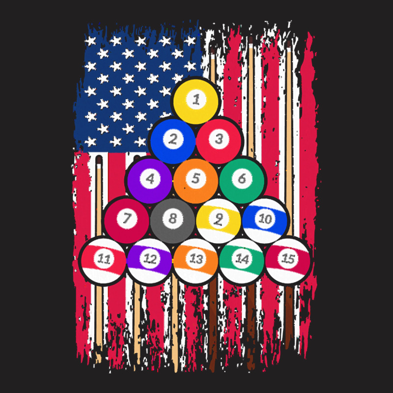 Billiard T  Shirt U S Flag Snooker Player American Pool Billiard T  Sh T-shirt | Artistshot