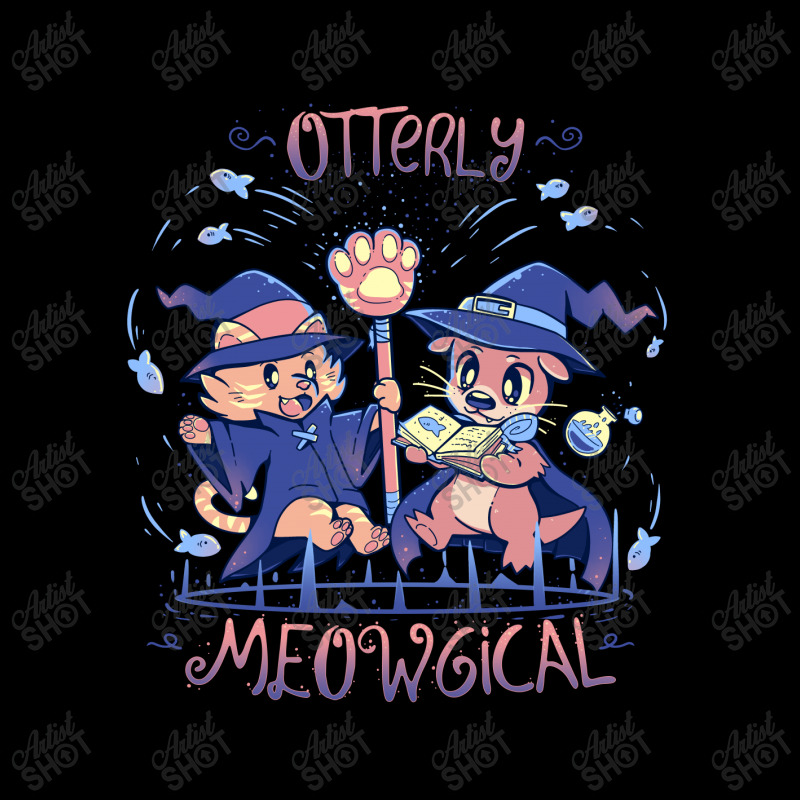 Otterly Meowgical V-neck Tee | Artistshot