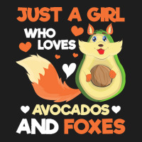 Fox T  Shirt Cute Forest Animal Just A Girl Who Loves Avocados And Fox Classic T-shirt | Artistshot