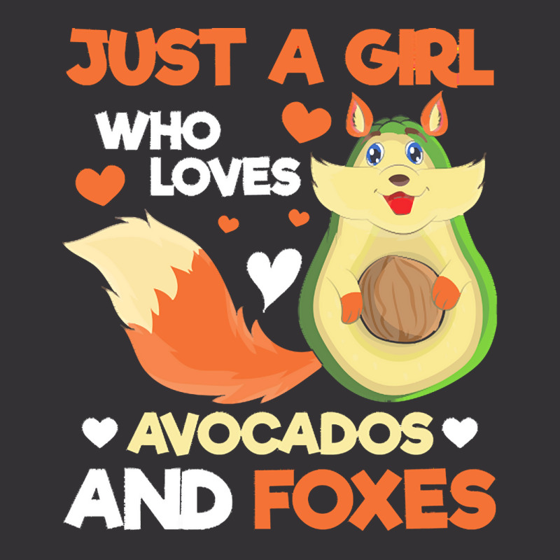 Fox T  Shirt Cute Forest Animal Just A Girl Who Loves Avocados And Fox Vintage Hoodie And Short Set by darrengorczany780 | Artistshot