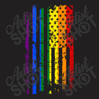 Rainbow Usa Flag T-shirt | Artistshot