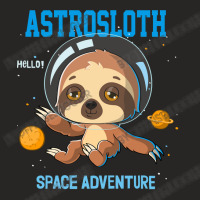 Bear Sloth Astronaut Space Adventure Cartoon Hand Drawing 278 Polar Pa Ladies Fitted T-shirt | Artistshot