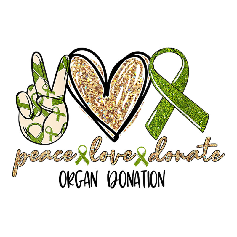 Womens Organ Donation Peace, Love, Donate, Give Someone Life Donate V Crop Top by ebertfran1985 | Artistshot