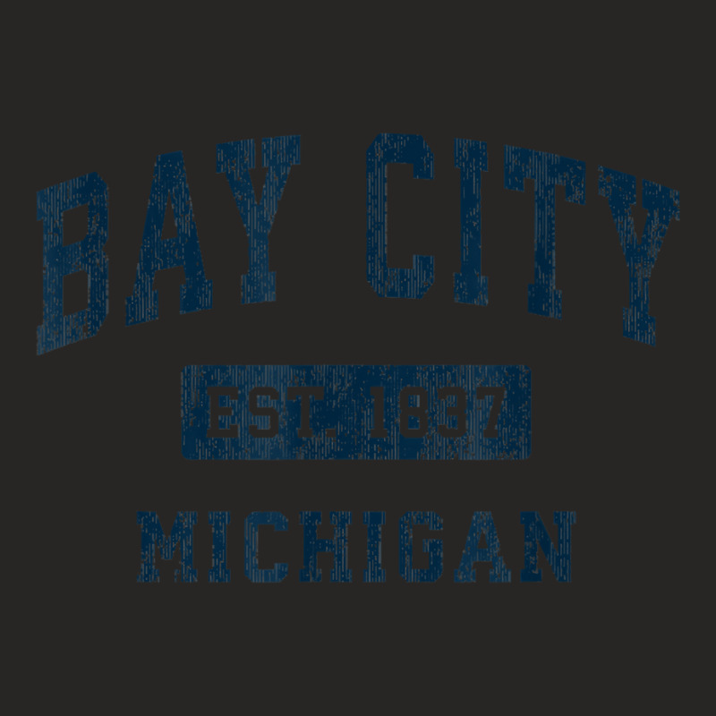 Bay City Michigan Mi Vintage Sports Design Navy Print T Shirt Ladies Fitted T-Shirt by saldeenshakir | Artistshot