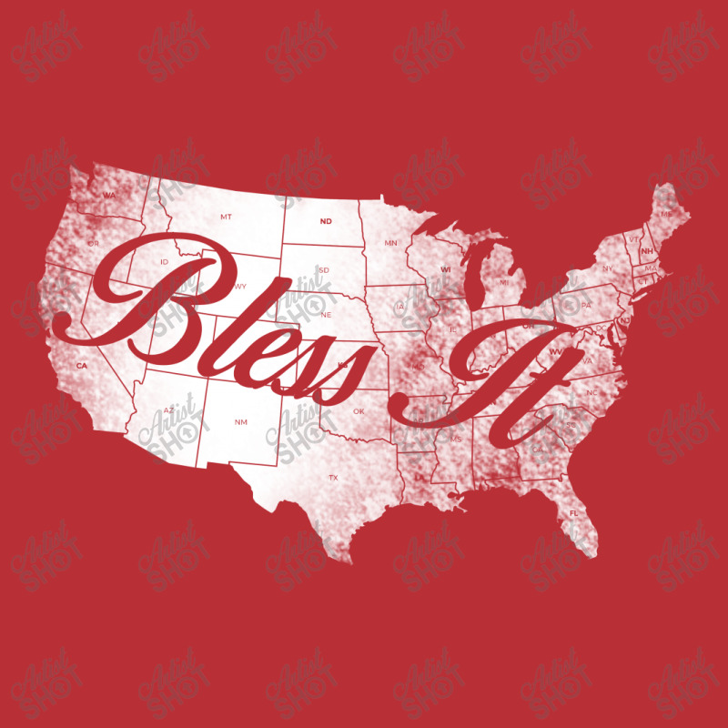 Bless It Usa Map 4th Of Jully T-shirt | Artistshot