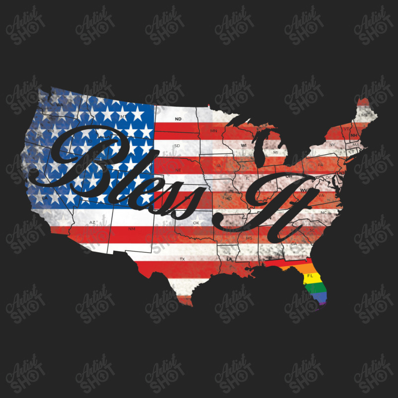 Bless It Usa Map 4th Of Jully Orlando Strong Pride Unisex Hoodie | Artistshot