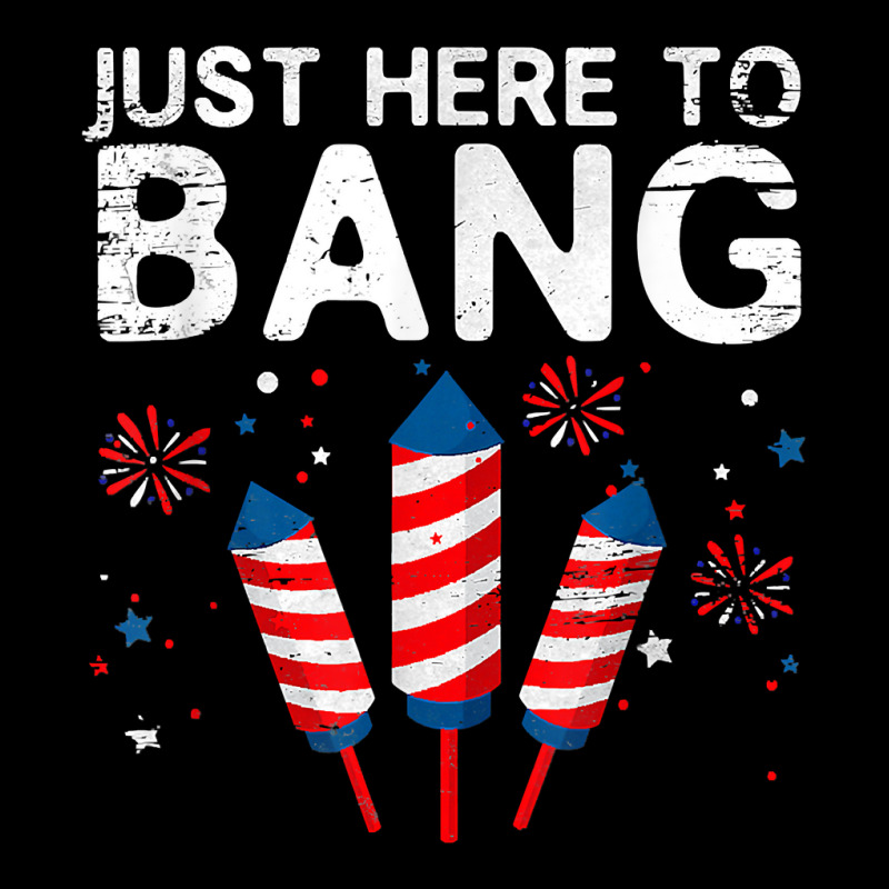 I'm Just Here To Bang 4th Of July Funny Vintage Fireworks T Shirt V-neck Tee | Artistshot