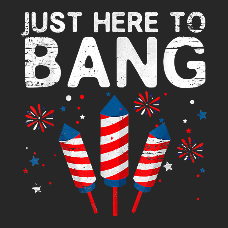 I'm Just Here To Bang 4th Of July Funny Vintage Fireworks T Shirt Men's T-shirt Pajama Set | Artistshot