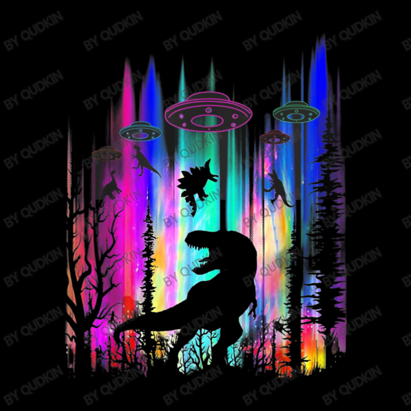 Alien Ufo T-rex Abduction Colorful Forest Women's V-Neck T-Shirt by Qudkin | Artistshot